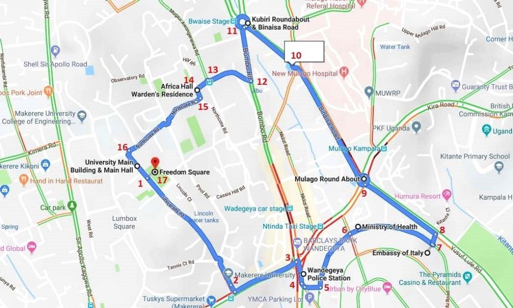 MakRun 2019: 5Km and 10Km Route Maps Released - Makerere University News