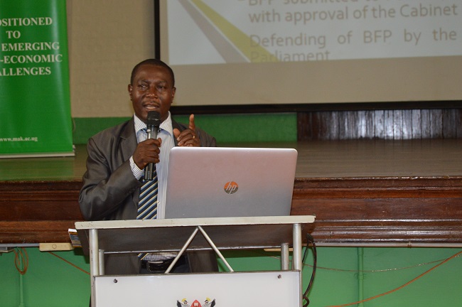 The University Bursar, Mr. Evarist Bainomugisha encouraged staff to budget for mandatory activities as well as key programmes within their respective units