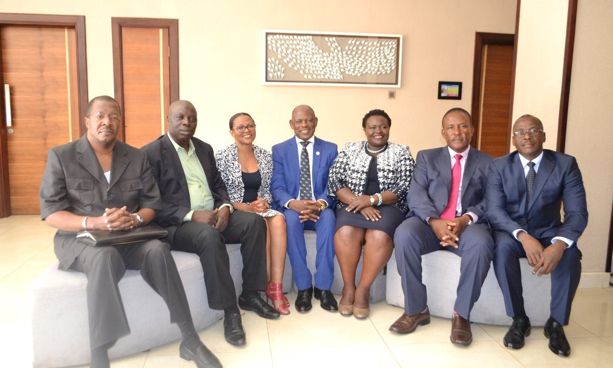 The Chair, Prof. Barnabas Nawangwe (Centre) with other Members of the CTCA Steering Committee after a meeting on 3rd May 2018, Kampala Uganda.