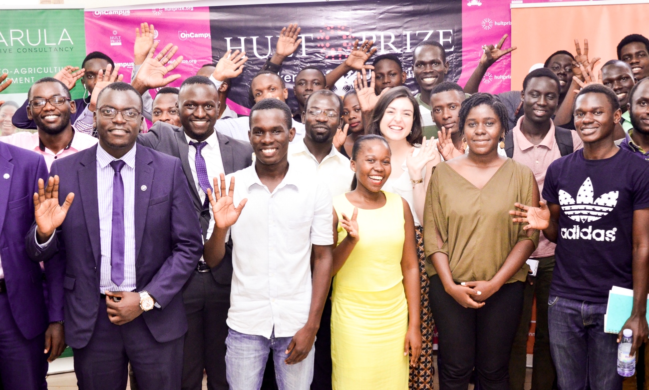 Some of the participants that took part in the Hult Prize Information Session on 13th November 2019, Senate Conference Room, Makerere University, Kampala Uganda, in preparation December Pitch Competition.