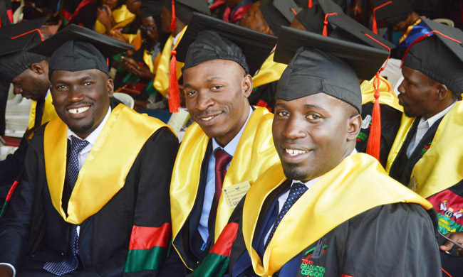 Some of the Masters graduates at the 70th graduation from the College of Computing and Information Sciences