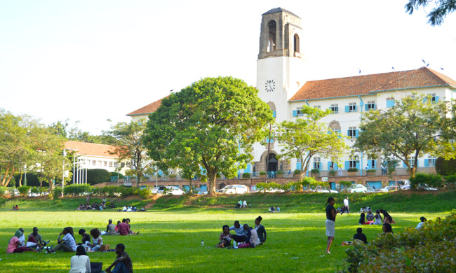 Students in group discussions in Freedom Square