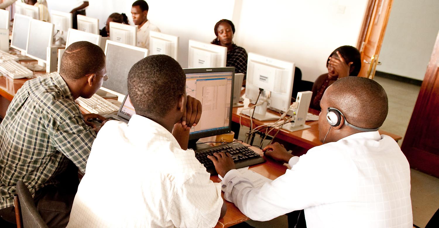 Users in one of the Computer Labs in the College of Computing and Information Sciences (CoCIS), Makerere University, Kampala Uganda.