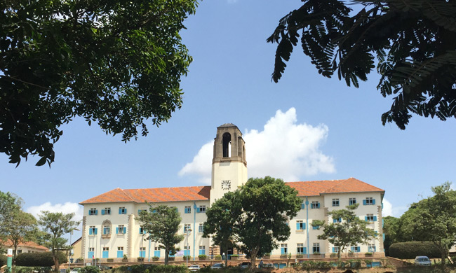 Makerere University Main Building photo taken on 15th July 2015.