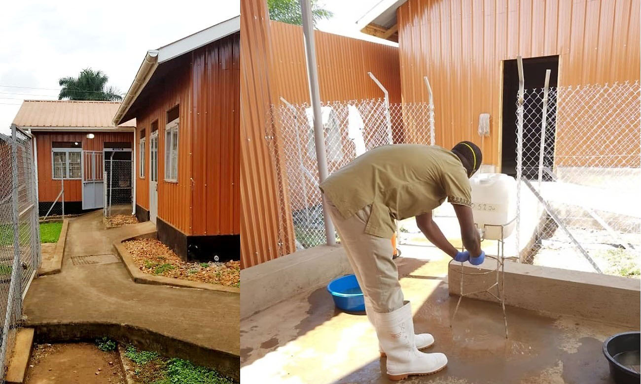 A photo montage of the China-Uganda Friendship Hospital Naguru (CUFH-N) Isolation Facility, Kampala Uganda. Makerere University School of Public Health (MakSPH) hosted a Public dialogue on 13th March 2020 aimed at sharing Uganda's preparedness to prevent, detect and respond to the COVID-19 pandemic.