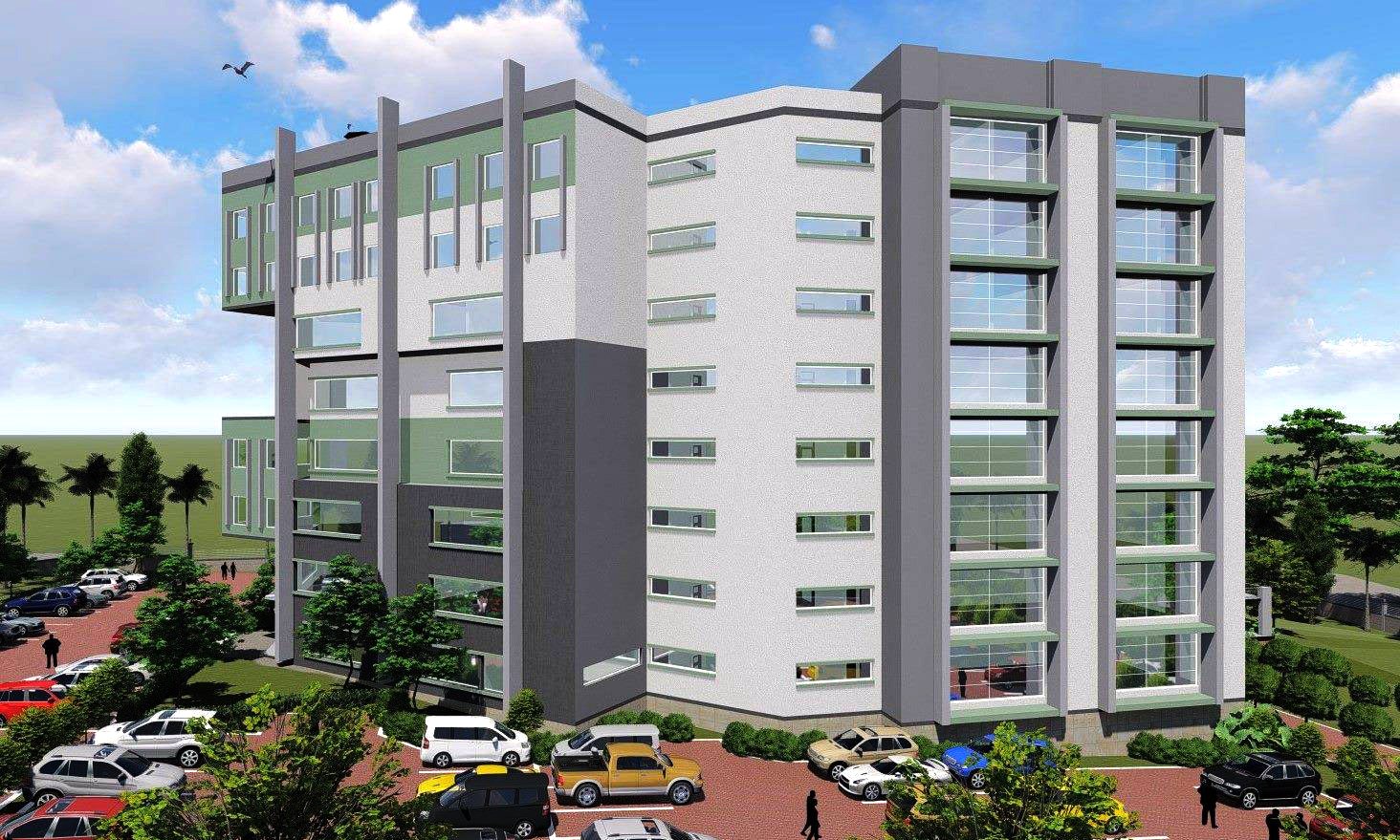 An artistic impression of the New School of Public Health (MakSPH) Building under construction at the Makerere University Main Campus.