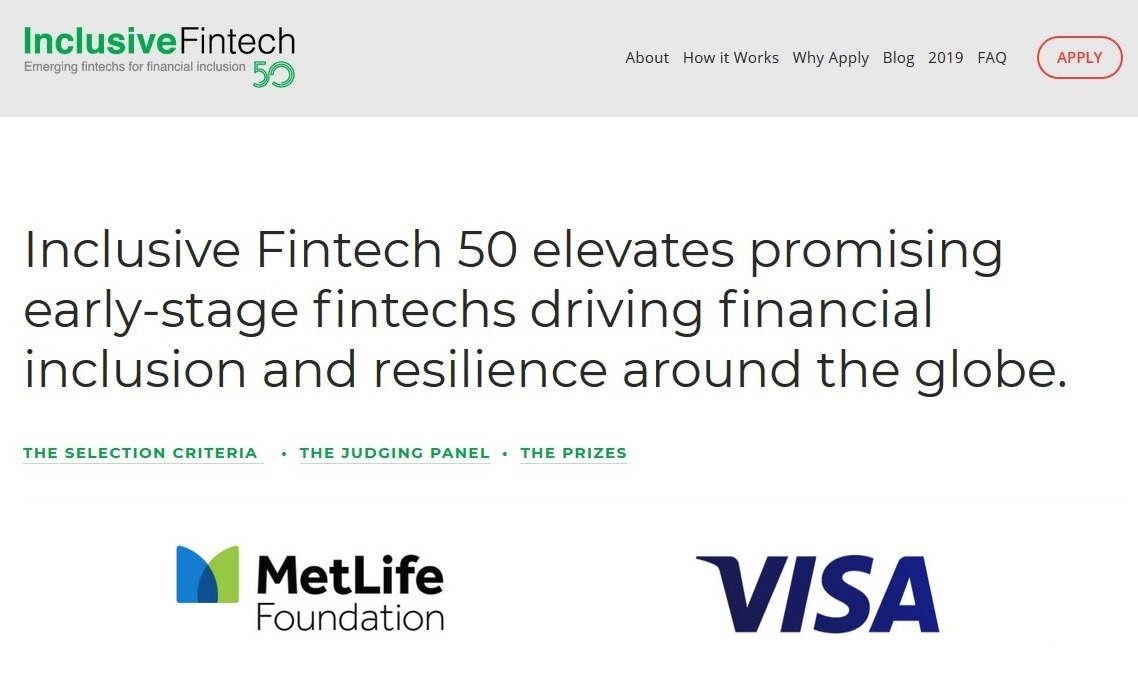 Inclusive Fintech 50 initiative leverages a competitive process led by an independent judging panel of experts to identify 50 early-stage fintechs driving financial inclusion and resilience. Apply by 10th July 2020