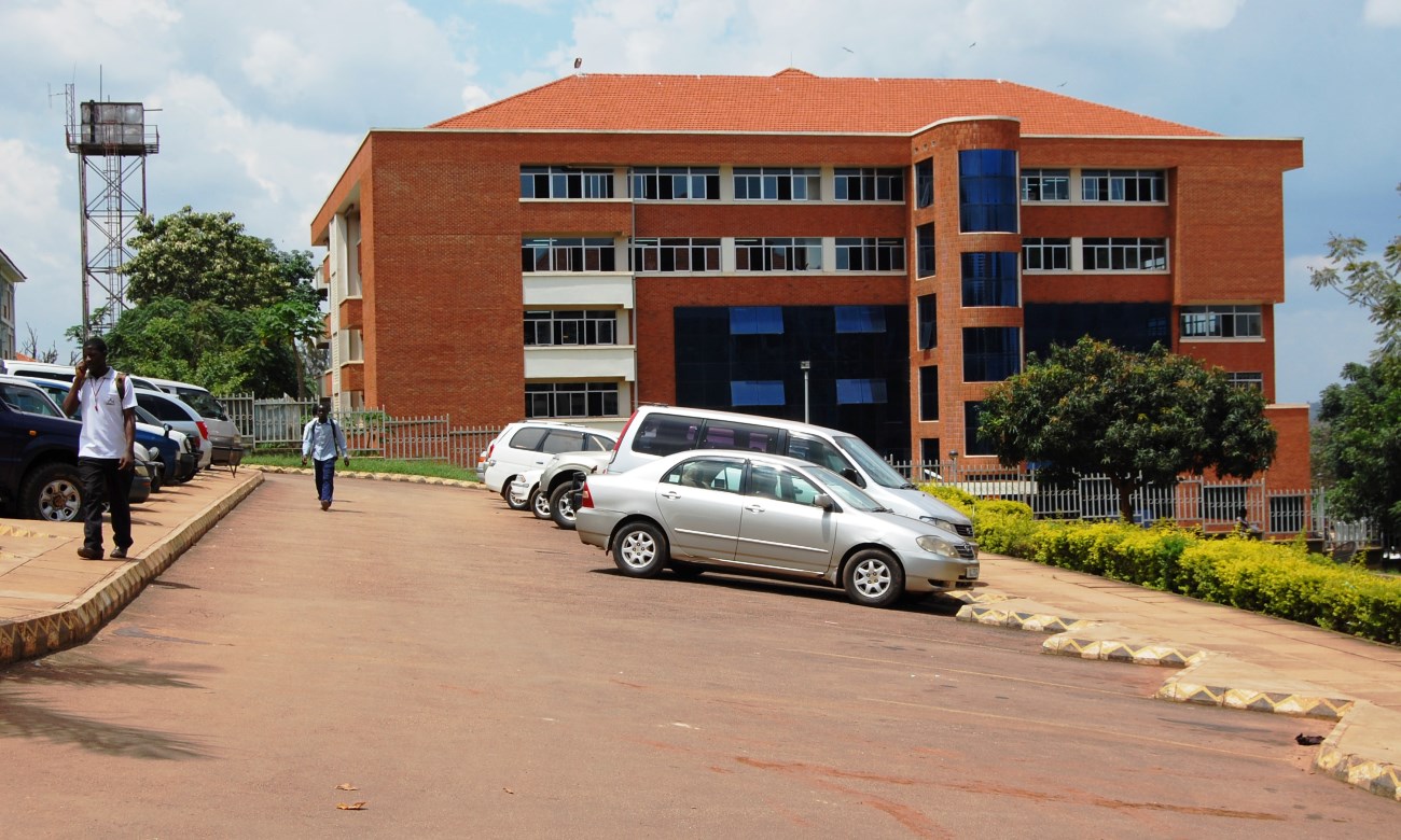Block B of the College of Computing and Information Sciences (CoCIS), Makerere University, Kampala Uganda as seen from the Block A parking lot
