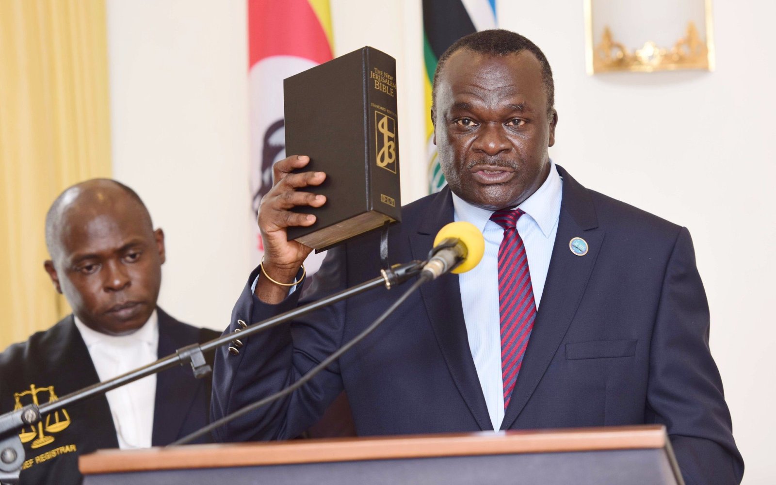 The newly appointed Chief Justice of Uganda His Lordship Alfonse Owiny-Dollo. His Lordship and Deputy Chief Justice Richard Buteera are alumni of Makerere University, Kampala Uganda. Courtesy Photo.