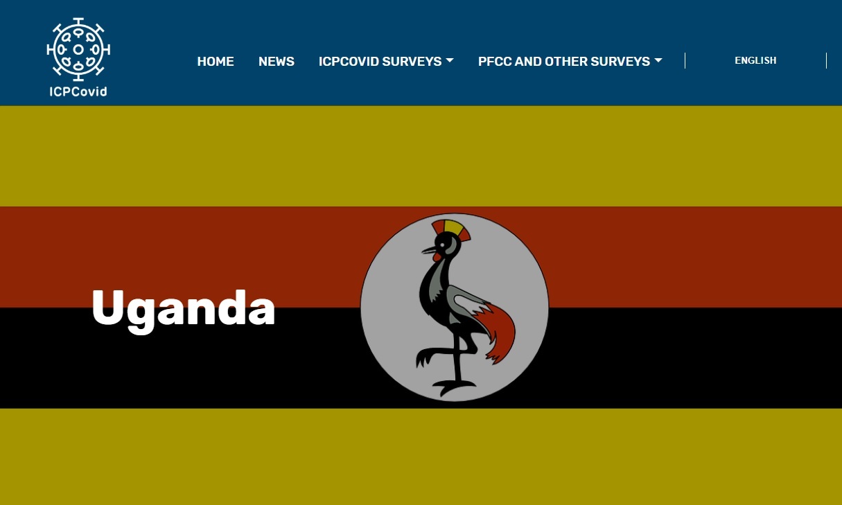 A screenshot of The ICPCovid Uganda Survey website