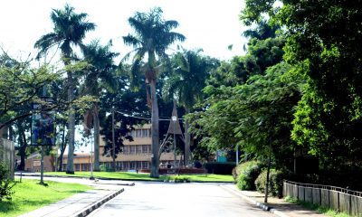 The JICA Roundabout as approached from University Road, Makerere University, Kampala Uganda.