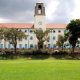 An older photo of the Main Building, Makerere University, Kampala Uganda as seen from across the Freedom Square. Date taken: 22nd October 2012.