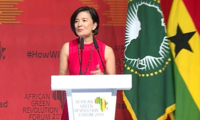 The Mastercard Foundation President and CEO Reeta Roy addresses the African Green Revolution Forum on 4th September 2019, Accra, Ghana. Photo credit: Mastercard Foundation