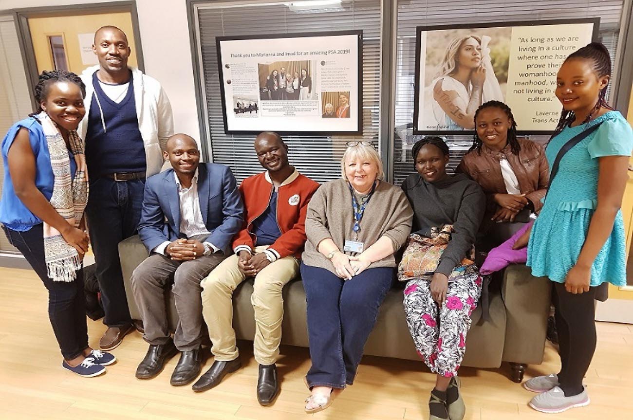 NTU Project lead Linda Gibson (4th from right) with Makerere University project lead David Musoke (3rd from left) and the 2019 Erasmus+ exchange participants. Photo credit: NTU