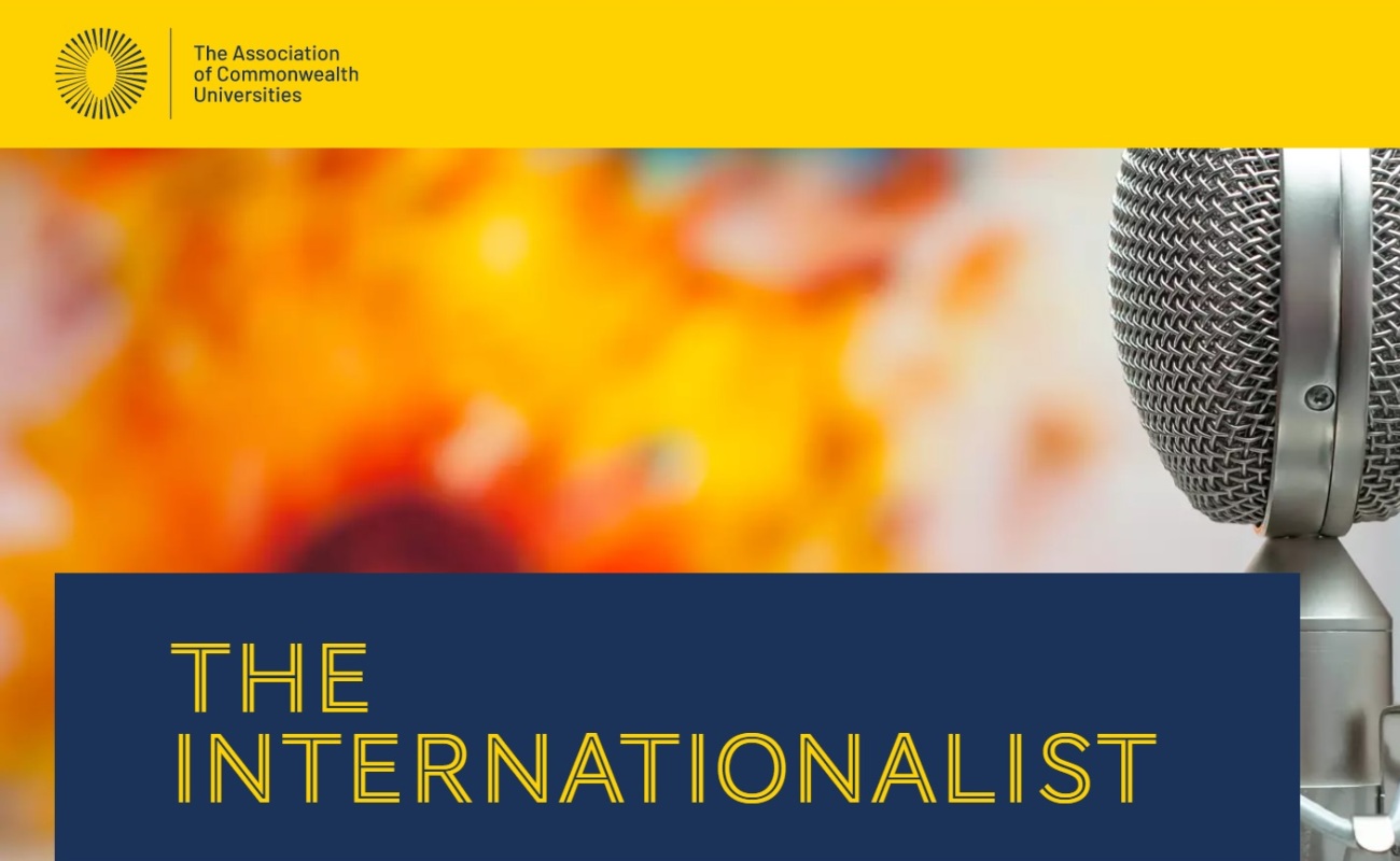 A screenshot of The Internationalist webpage; ACU's podcast series that takes on the current debates in Higher Education.