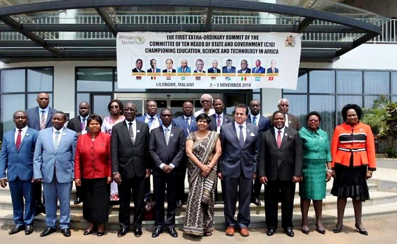 Delegates that took part in the First Extra-Ordinary Summit of the African Union Committee of 10 Heads of State and Government (C10) held in Lilongwe, Malawi, 2nd-3rd November 2018. Photo credit: RUFORUM