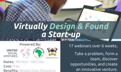 RAN & USV present 17 webinars over 6 weeks to help you Virtually Design & Found a Startup, 9th November to 18th December 2020