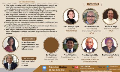 RUFORUM Webinar 13 on Global University Partnerships for Addressing Emerging Development Challenges held on 7th October 2020