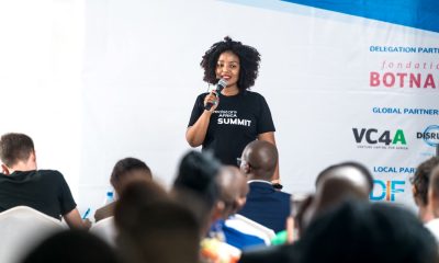 A contestant pitches her idea at Seedstars Africa Summit 2018. Photo credit: Seedstars