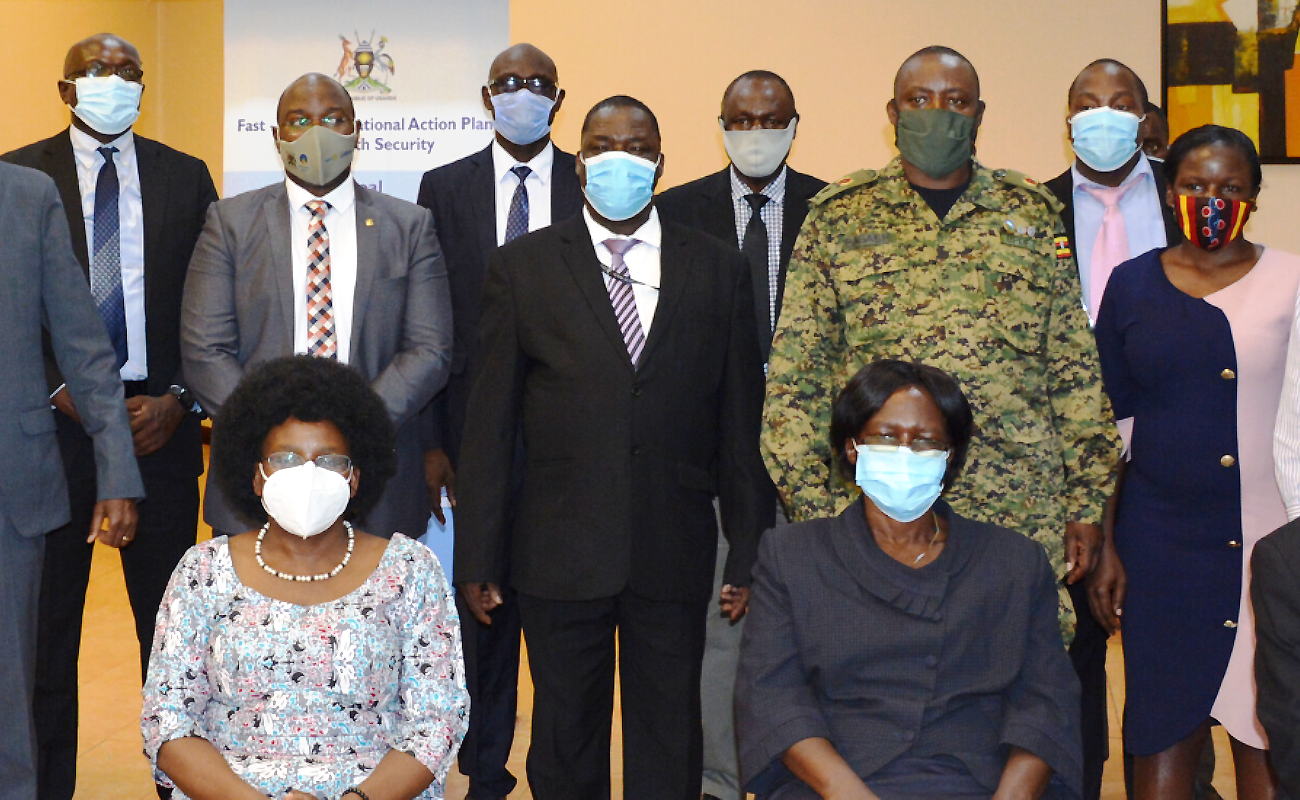 Some of the officials that attended the One Health Day celebrations held on 3rd November 2020 at the Grand Imperial Hotel, Kampala Uganda. The celebrations hosted by MAAIF were supported by IDI and Resolve To Save Lives.