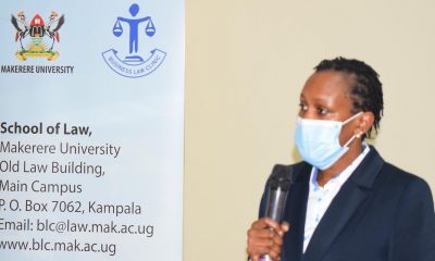 The Principal Investigator of the Business Law Clinic, Dr. Phiona Muhwezi Mpanga at the learning and reflection meeting for Students of Law on 28th October 2020, Piato Restaurant, Kampala Uganda.