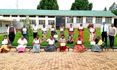 CHWs that took part in the training to enhance the capacity of communities to prevent and control NCDs organised by MakSPH in partnership with NTU, Wakiso District Local Government and MoH, with support from GCRF pose with their certificates.