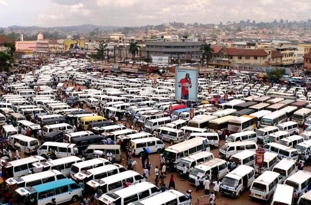 A picture of the Old Taxi Park, Kampala Uganda (2019).