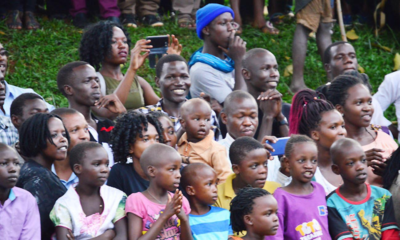 Students were joined by children from the neighbourhood to enjoy the action at the Annual Students' Cultural Gala 28th-29th October 2017, University Hall Grounds, Makerere University, Kampala Uganda.