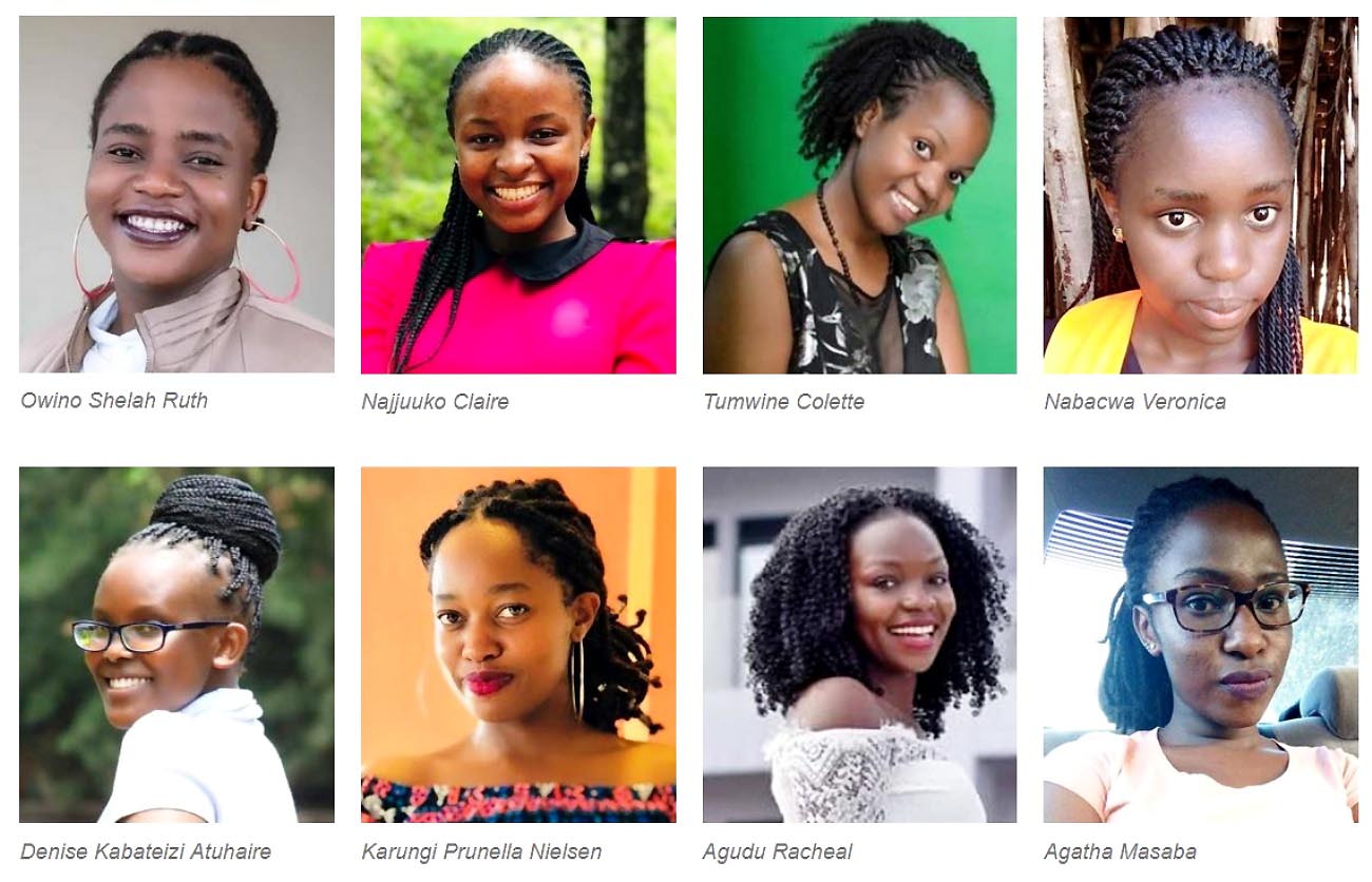 A montage of the College of Engineering, Design, Art and Technology (CEDAT)'s female students who will be graduating with First Class Honours Degrees.