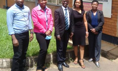Part of the Mak-RIF Research team from DJC L-R: Dr. Fred Kakooza, Dr. Sara Namusoga, Dr. William Tayeebwa, Dr. Marion Alina and Dr. Charlotte Ntulume at Lincoln Flats, Makerere University.