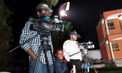 The Department of Journalism and Communication Documentary Film Crew during one of the night shoots in Luweero District, Central Uganda.