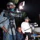 The Department of Journalism and Communication Documentary Film Crew during one of the night shoots in Luweero District, Central Uganda.