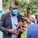 Dr. Misaki Wayengera responds to questions from the Media during the launch of his innovation - COVID-19 Rapid Antibody Test Kits on 17th March 2021, CHS, Makerere University. Courtesy photo