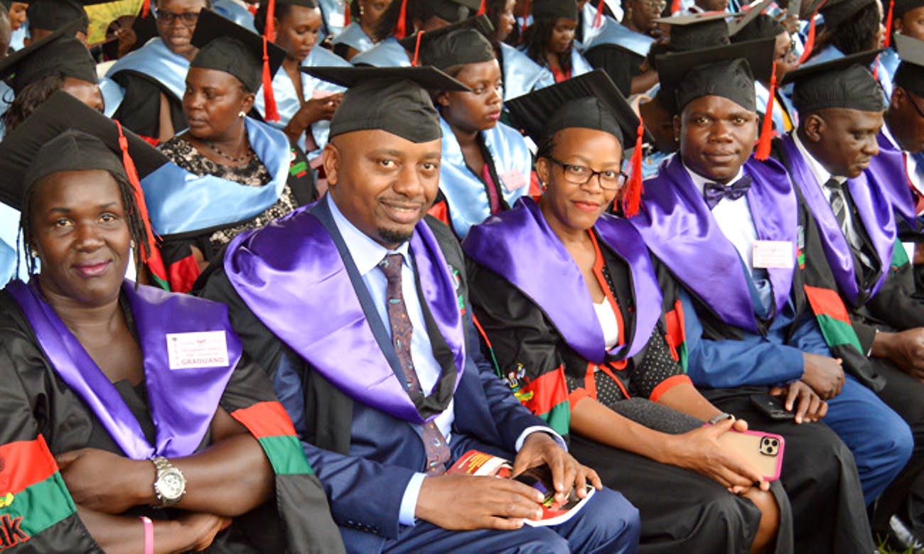 Masters Graduands from the School of Law (Foreground) and College of Humanities and Social Sciences (Background) on Day 4 of the 70th Graduation Ceremony, 17th January 2020, Makerere University, Kampala Uganda.