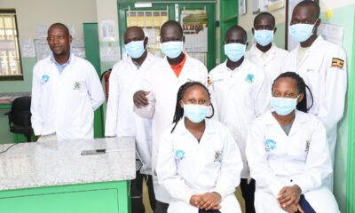 IDI Staff with Medical Laboratory Technologists from the West Nile Region, April 2021.