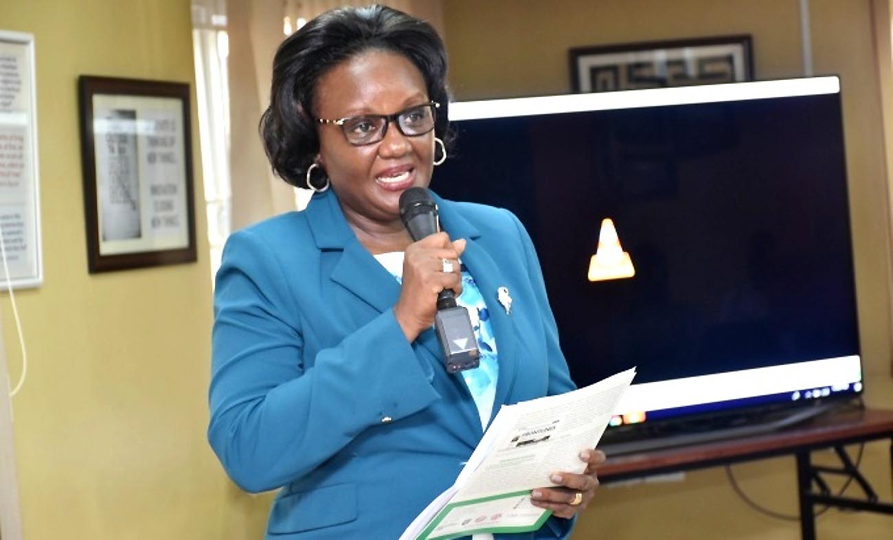 The Dean, Makerere University School of Public Health (MakSPH)-Prof. Rhoda Wanyenze addresses participants at the EVAWG Bazaar on 6th December 2018, ResilientAfrica Network (RAN) Innovation Lab, Plot 30, Upper Kololo Terrace, Kampala, Uganda