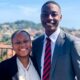 Third Year Law Students at Makerere University and Winners of the LUMS Moot Court; Ms. Nabuduwa Gertrude (L) and Mr. Mayanja Benson (R) smile for the camera.