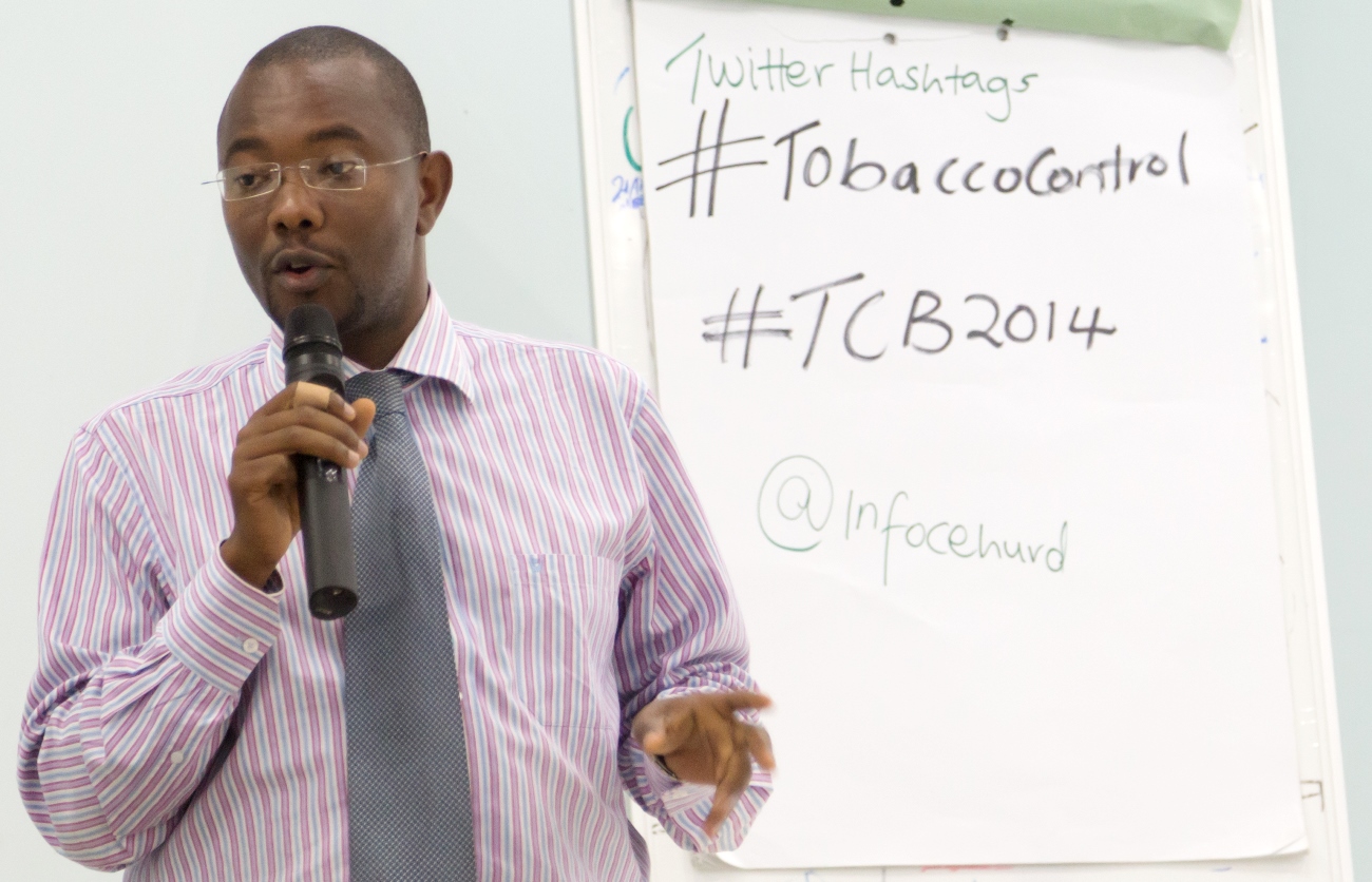 Henry Zakumumpa delivers a lecture in 2014. Photo credit: UNDP Uganda