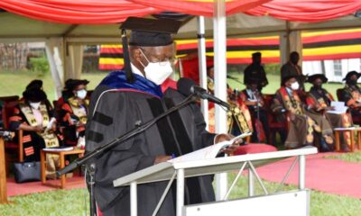 The Principal Prof. Bernard Bashaasha presents Graduands from the College of Agricultural and Environmental Sciences (CAES) for the conferment of degrees during the Second Session of the 71st Graduation Ceremony on 18th May 2021, Freedom Square, Makerere University.