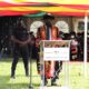 The Vice Chancellor, Prof. Barnabas Nawangwe addresses the congregation on Day 3 of the 71st Graduation Ceremony, 19th May 2021, Freedom Square, Makerere University.