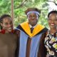 Prof. William Bazeyo (C) with family shortly after being awarded the honorary Doctor of Science degree at the Tufts 165th All-University Commencement Ceremony on 23rd May 2021. Photo credit: ResilientAfrica Network.
