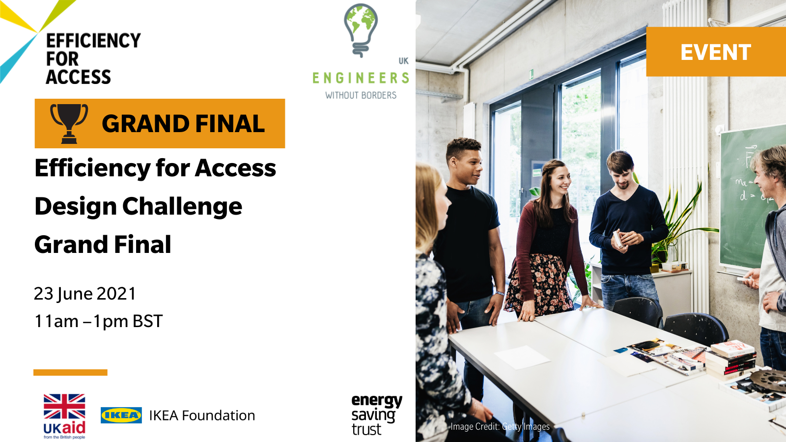 Efficiency for Access Design Challenge 2021 Grand Final, 23rd June, 11:00 AM BST (1:00 PM EAT).