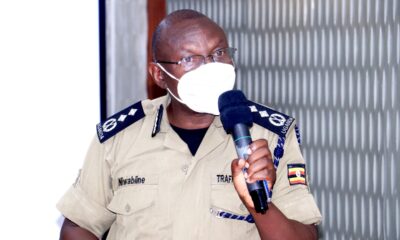 Ag. Director Traffic and Road Safety in the Uganda Police Force, CP Niwabiine Lawrence addresses participants at the training workshop for journalists on road safety in Uganda held at Hotel Africana in May 2021.