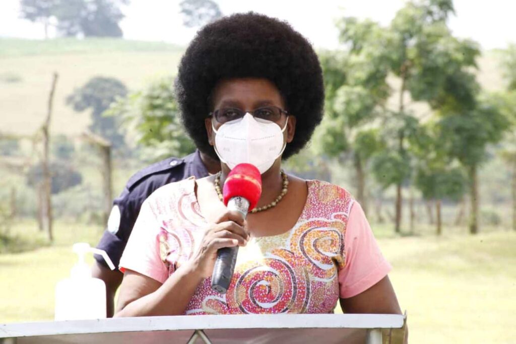 Incoming Minister of Science, Technology and Innovation in the Office of the President, Dr. Monica Musenero addresses the congregation. 