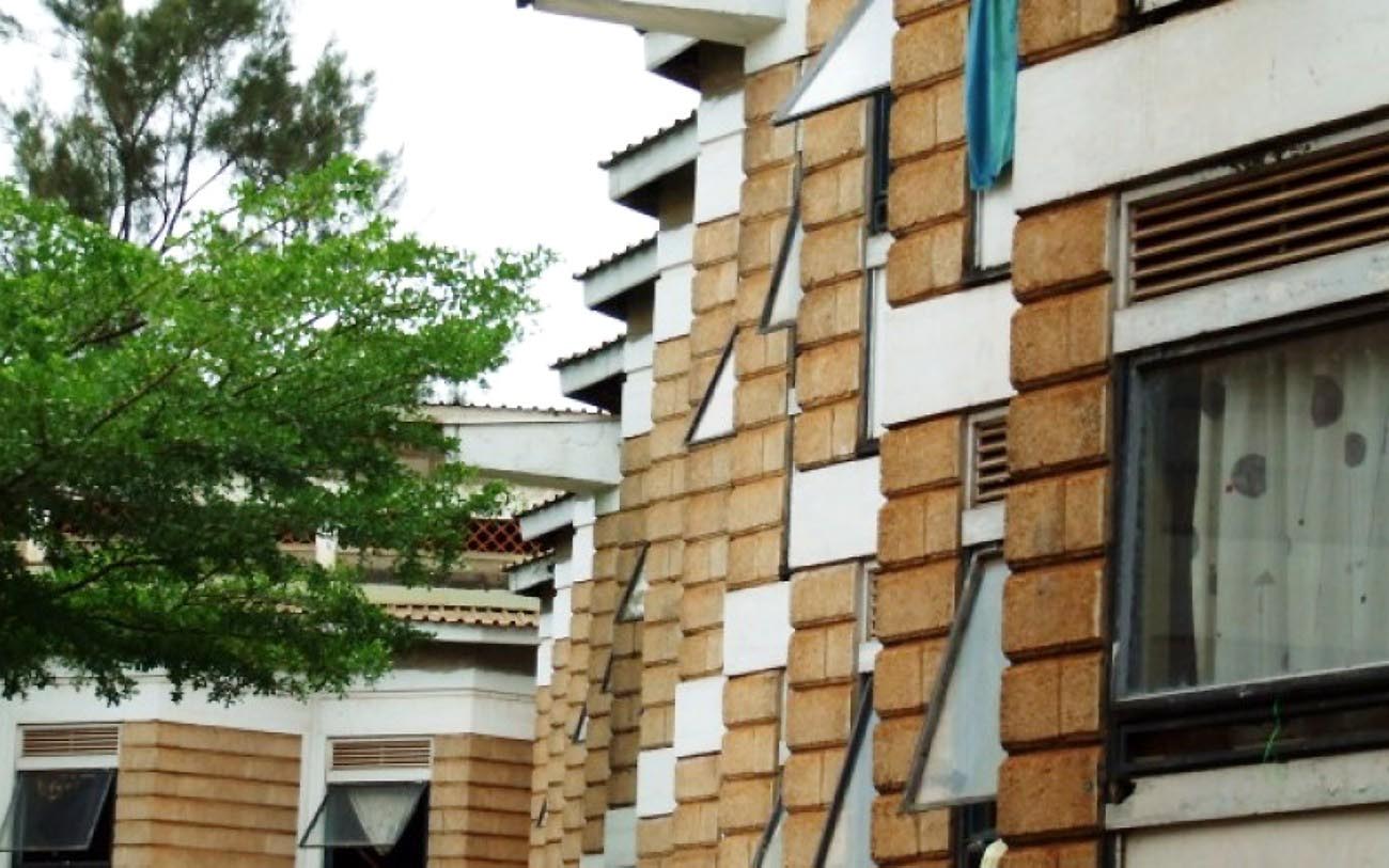 Mitchell Hall, one of the Halls of Residence for male students, Makerere University, Kampala Uganda.