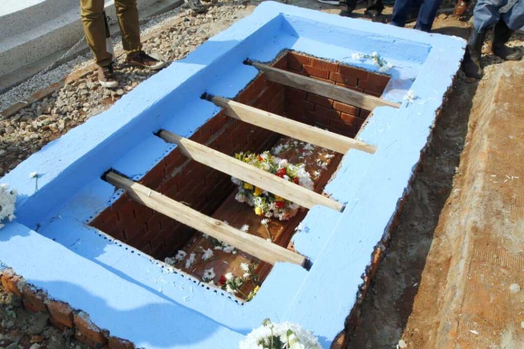 Prof. Noble Banadda's remains in his final resting place, Lukooge Sempa, Luweero District.