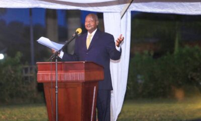 The President of the Republic of Uganda, H.E. Yoweri Kaguta Museveni delivers his address at the opening ceremony of the World Health Summit Regional Meeting Uganda on 27th June 2021, Speke Resort Munyonyo, Kampala. Courtesy photo.
