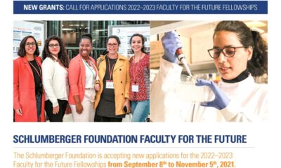 Schlumberger Foundation Call for Applications 2022-2023 Faculty for the Future Fellowships
