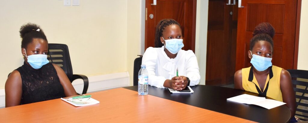 Some of the female graduate students that attended the training listen to proceedings.