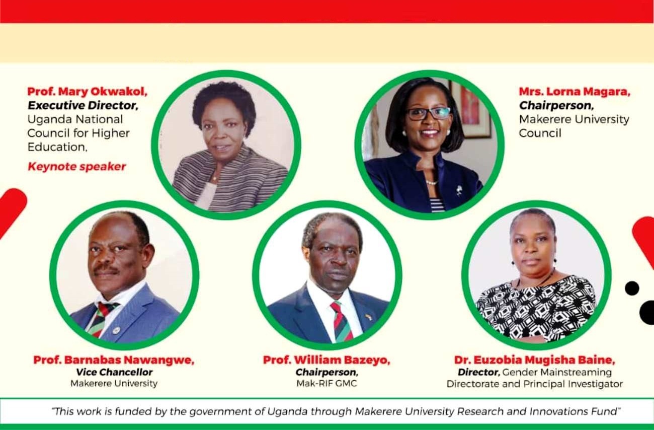 The "Enhancing Women’s Participation and Visibility in Leadership and Decision-Making Organs of Public Universities in Uganda through Action Research" Phase One Study dissemination poster for the event held on 14th September 2021, CTF1, Makerere University and Online.